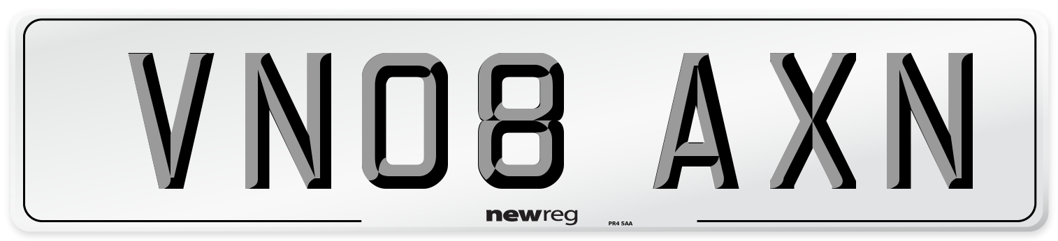 VN08 AXN Number Plate from New Reg